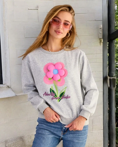 Royalfashion Sweat mince imprimé pour femme