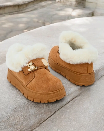 Royalfashion Bottes courtes pour femmes a'la bottes de neige Dobis