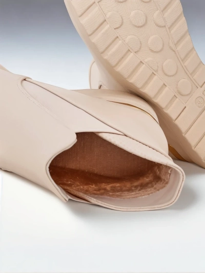 Royalfashion Bottines à talon compensé pour femmes Zaficoles