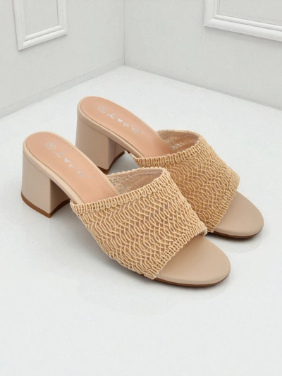 Royalfashion Mules pour femmes à talon bloc Sole Bloom
