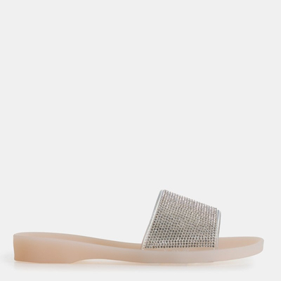 Chaussons femme en caoutchouc beige avec oxydes de zirconium Niamh - Chaussures
