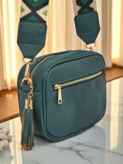 Royalfashion Petit sac à main pour femme en cuir écologique avec bandoulière colorée Kovi Lace