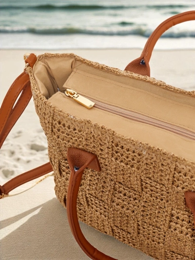 Royalfashion Grand Sac en Paille pour Femme Aureliana Savio