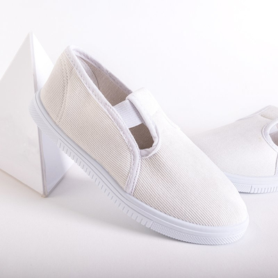 Baskets blanches côtelées pour enfants Ricia - Chaussures