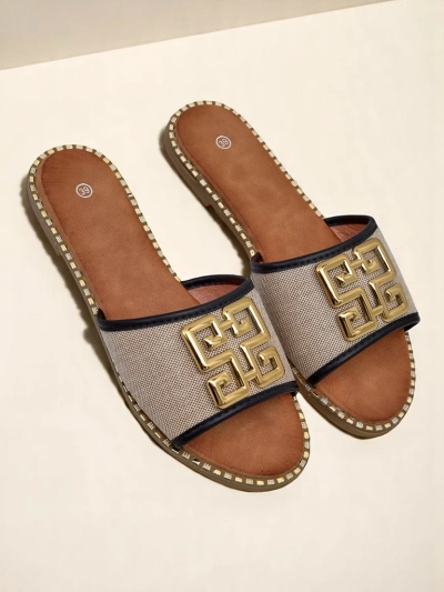 Royalfashion Chaussons à semelle plate pour femmes Rorole