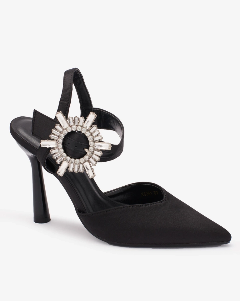 Royalfashion Escarpins sans talon pour femme noir Hopsio