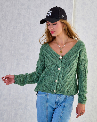 Royalfashion Pull tricoté pour femme avec boutons