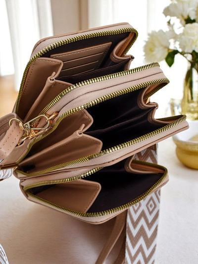 Royalfashion Sac à main portefeuille multifonctionnel avec bandoulière Suite Style
