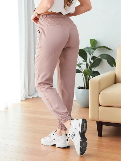 Pantalon en Élégance Lyocell Marron
