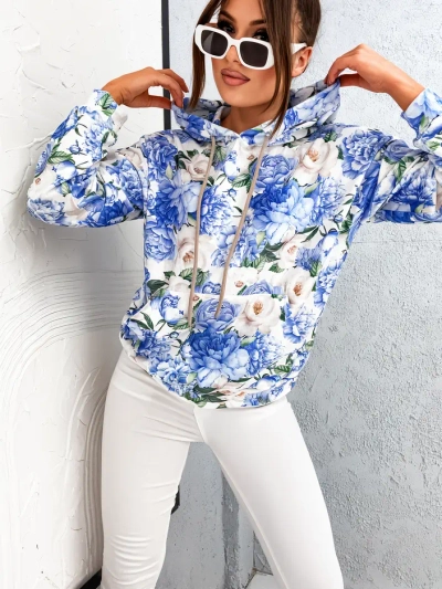 Sweatshirt floral féminin a'la velours Royalfashion