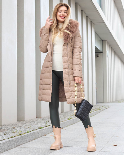 Veste d'hiver brune pour femme - Vêtements