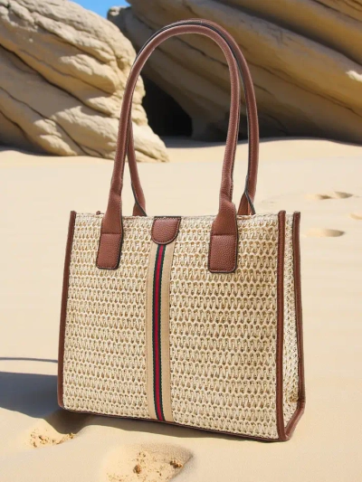 Sac d'été pour femmes en paille Royalfashion Large