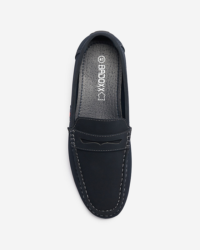 Mocassins pour hommes bleu marine Hacerno- Footwear