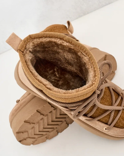 Royalfashion Bottes de neige Filori à lacets pour femmes