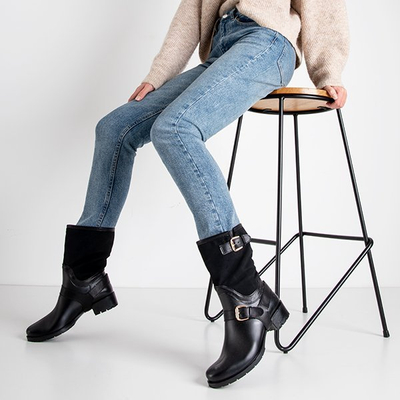 Bottes noires pour femmes a'la galoshes Graca - Footwear