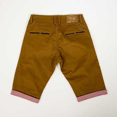 Short homme marron avec empiècements rouges - Vêtements