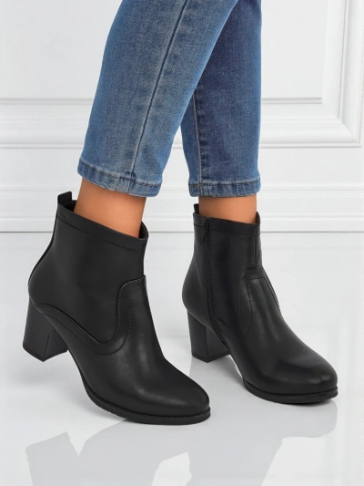 Bottines pour femmes en cuir écologique à talons Lunar Crest