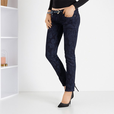 Jean skinny femme bleu marine - Vêtements