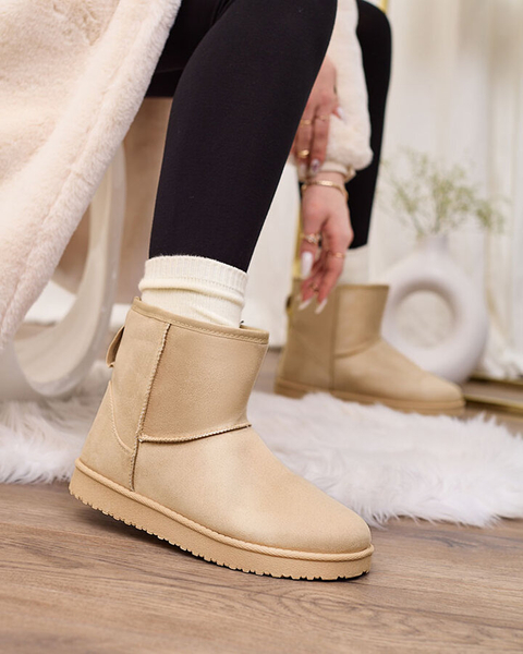 Royalfashion Bottes a'la neige pour femme en beige Regodo