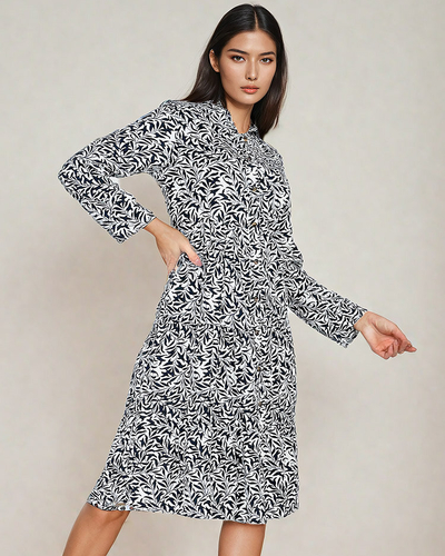 Royalfashion Robe midi à imprimé pour femme