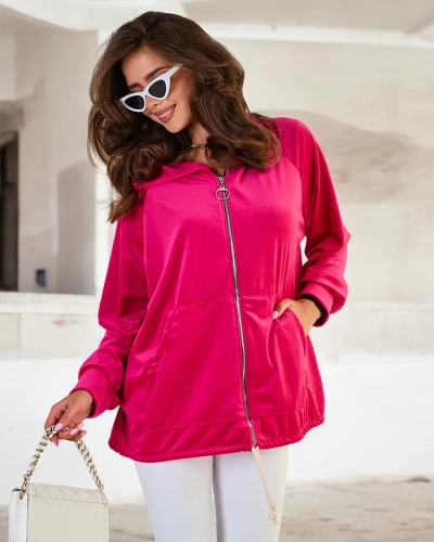 Royalfashion Sweat à capuche dézippée pour femme