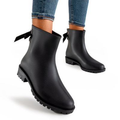 Bottes en caoutchouc mat pour femmes noires Ventilateurs - Chaussures 1