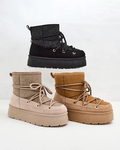 Royalfashion Bottes de neige Filori à lacets pour femmes