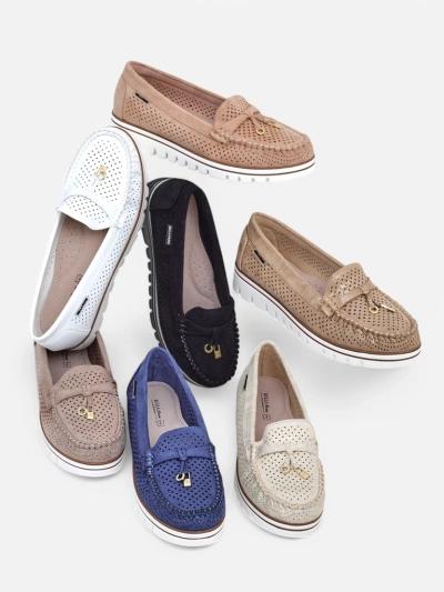Royalfashion Mocassins perforés pour femmes Elissas