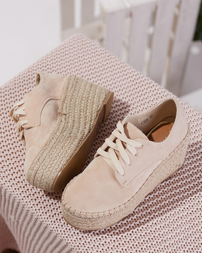 OUTLET Chaussures compensées beiges Jakaia- Footwear