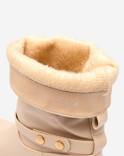Bottines à enfiler pour femme avec isolation camel Mekira - Footwear