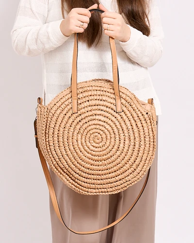Sac rond en osier Royalfashion