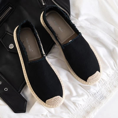 OUTLET Espadrilles tissées pour femmes noires de Rafiel - Chaussures