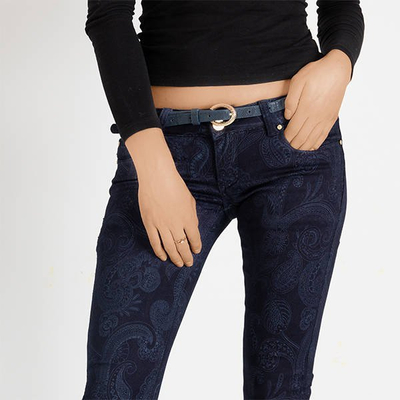 Jean skinny femme bleu marine - Vêtements