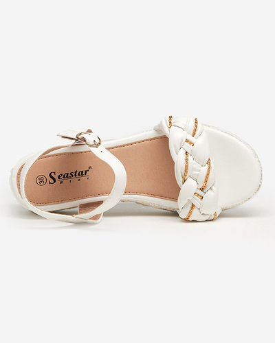 OUTLET Sandales plates blanches pour femme Rella - Footwear