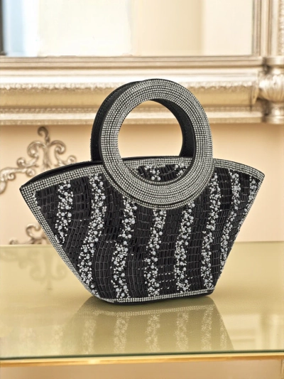 Petit sac à main pour femmes avec des zircons Sparkle Queen