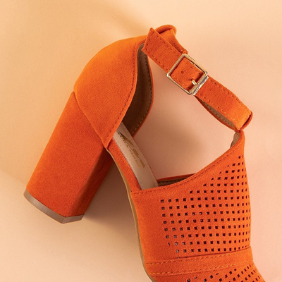 OUTLET Sandales ajourées femme orange sur le poteau Alesha - Footwear