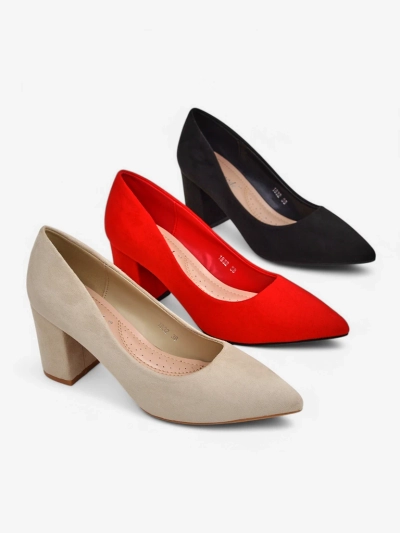 Royalfashion Escarpins à talons en suédine éco pour femmes Ugandes