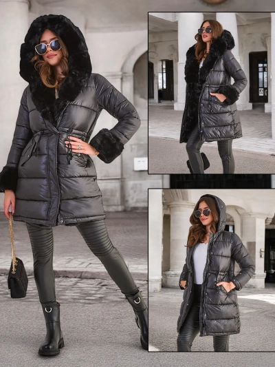 Royalfashion Long manteau pour femme