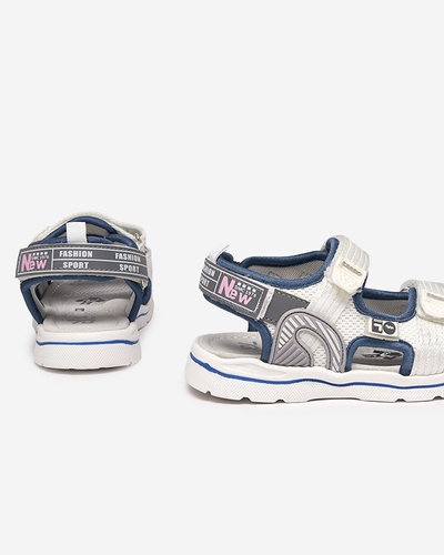 Sandales blanches pour enfants avec patchs Kiteks - Footwear