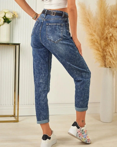 Royalfashion Jeans mom en coton pour femme