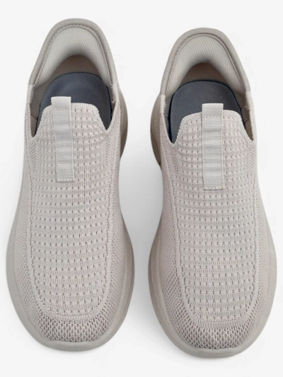 Aurelia Comfort Chaussures Plates en Tissu Beige à Enfiler pour Femmes