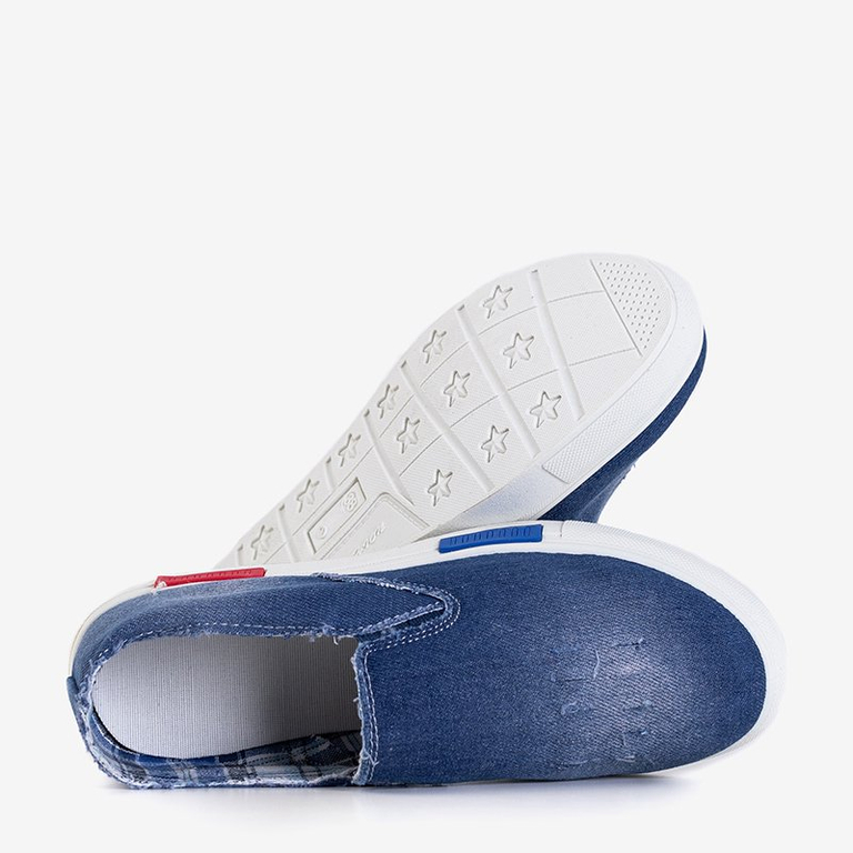 Slip on sneakers femme en denim bleu marine Rumi - Footwear