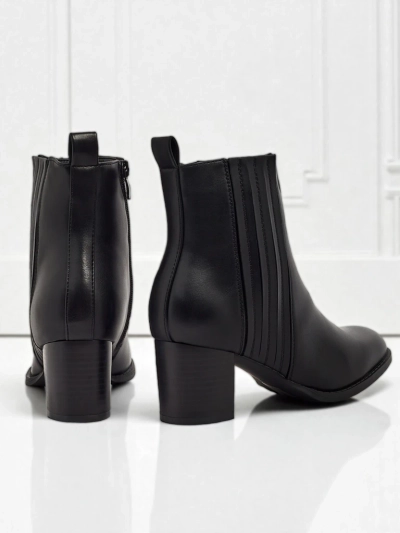 Bottines femme en cuir écologique à talon bloc Nerelle