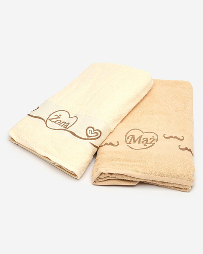 Royalfashion Lot de 2 serviettes en coton