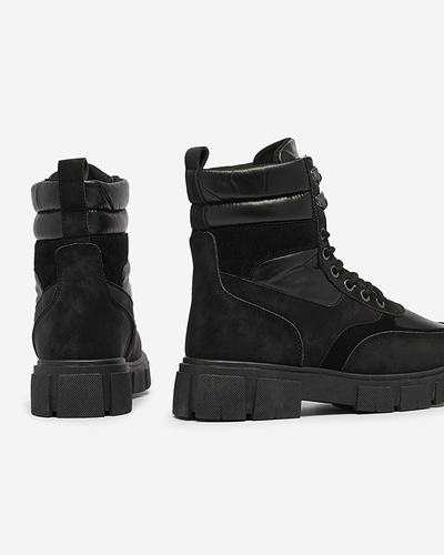 Bottes de trappeur isolées noires pour femmes Kasemi- Footwear