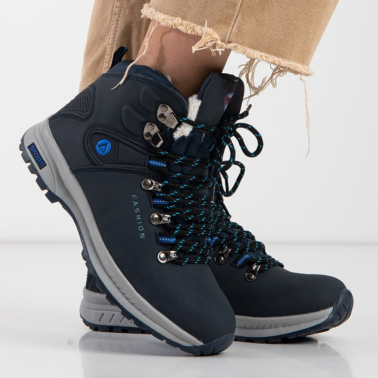 Bottes de neige isolées femme Inesa bleu marine - Chaussures