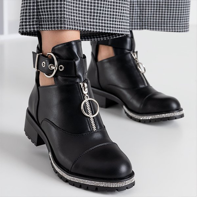 Bottes noires pour femmes à découpes Egeria - Footwear