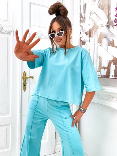 Ensemble en coton Royalfashion pour femmes avec pantalons évasés