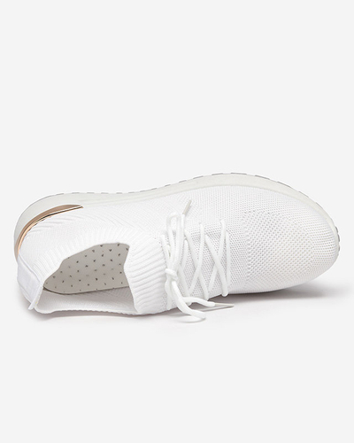 Chaussures de sport pour femmes en tissu blanc Ferroni - Chaussures