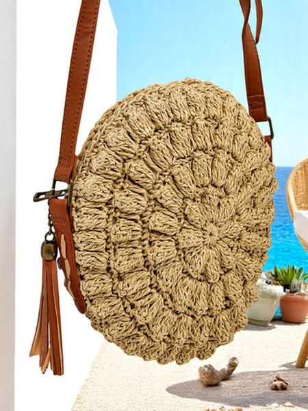 Royalfashion Petit sac à main en paille pour femme Solea Mini